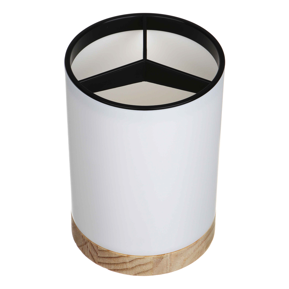 VETTA Органайзер для кухонных приборов, круглый, АБС-пластик, дерево, 12х17см, арт.№ 485-010