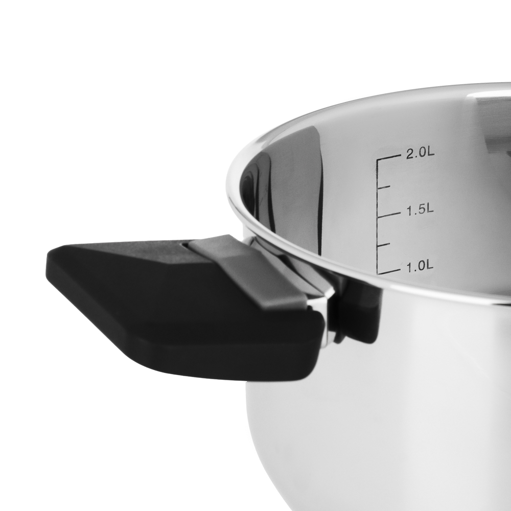 Кастрюля тм SATOSHI Манн 18х10,5см. 2,4л. со стекл. крышкой, индукция, арт.№ 822-299