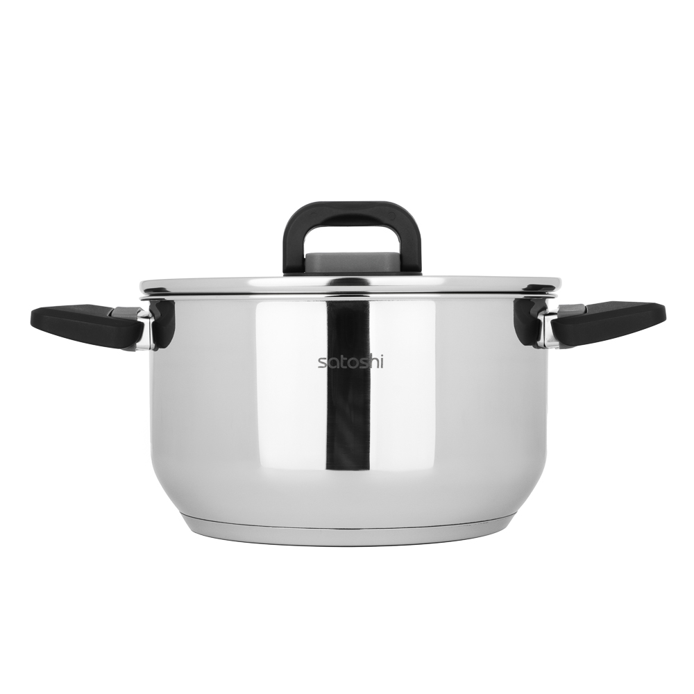 Кастрюля тм SATOSHI Манн 20х11,5см. 3,5л. со стекл. крышкой, индукция, арт.№ 822-300
