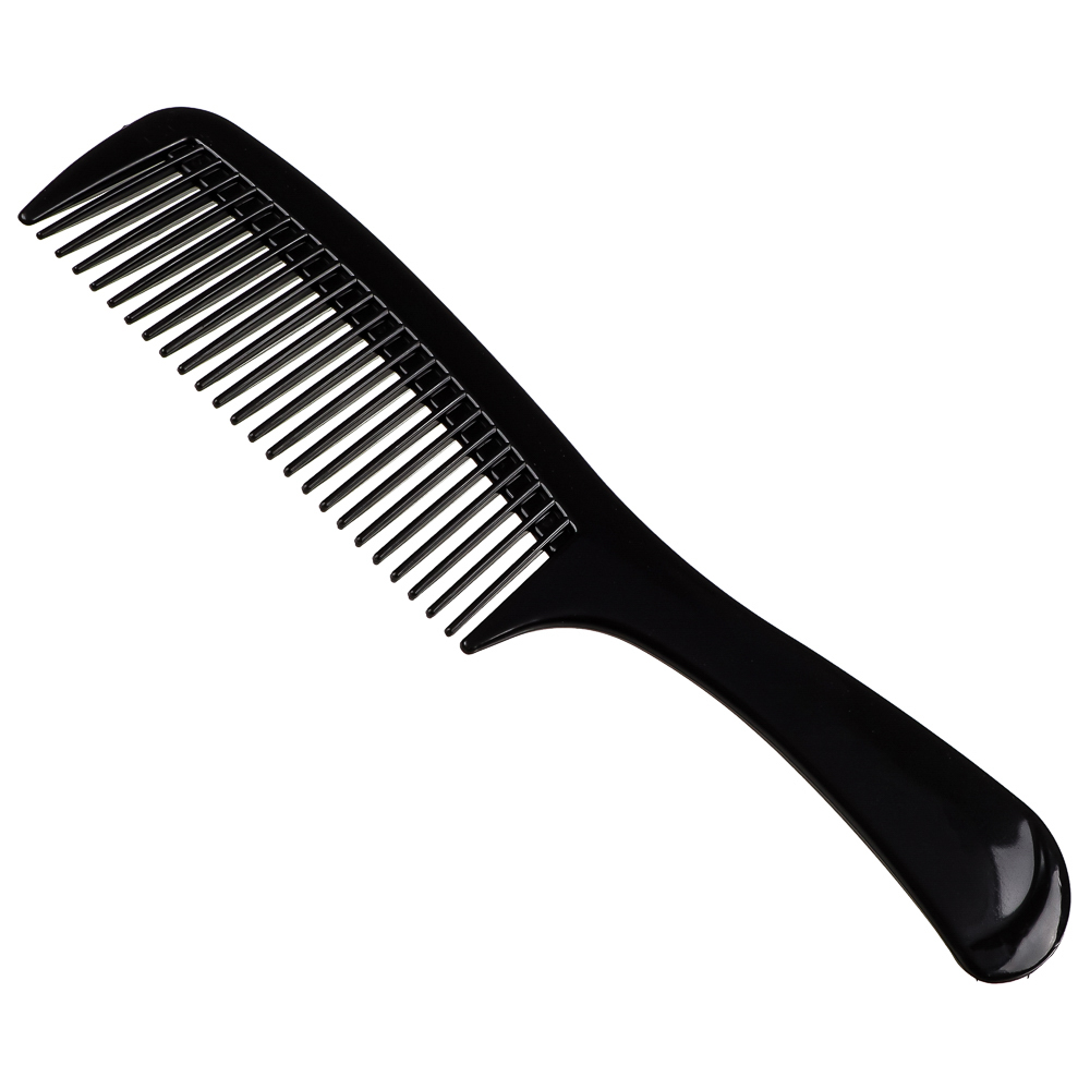 Расческа-гребень тм ЮНИLOOK, пластик, 22х5см, черный, арт.№ 319-042