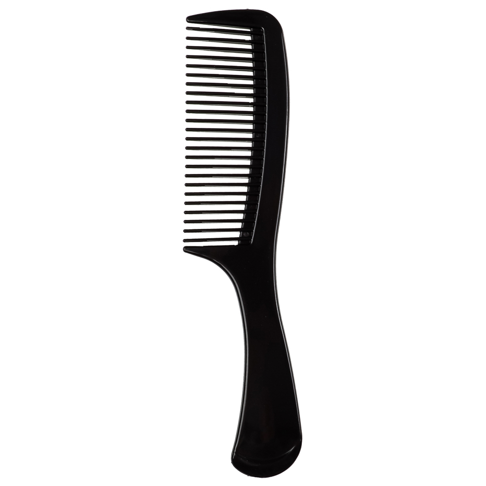 Расческа-гребень тм ЮНИLOOK, пластик, 22х5см, черный, арт.№ 319-042