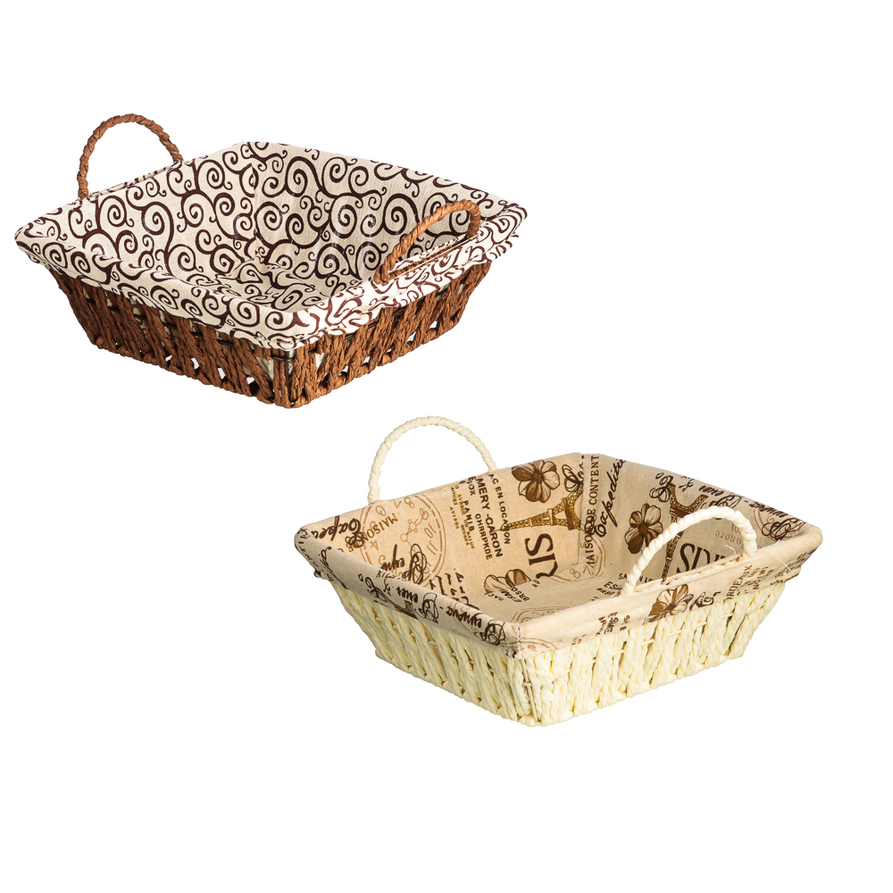 Корзинка плетеная тм VETTA Амелия, 22х22х8см, 2 дизайна, арт.№ 416-217