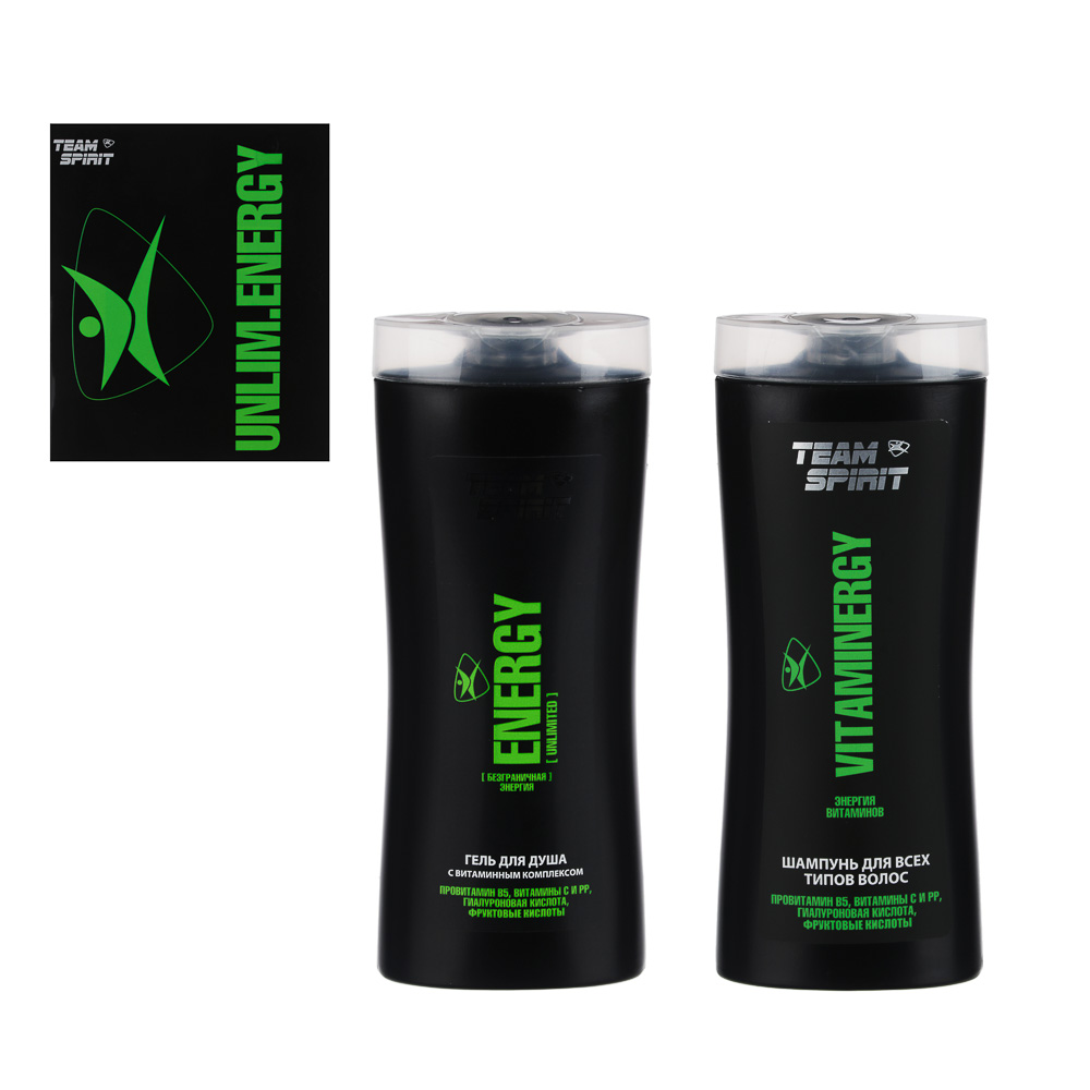 Набор подарочный мужской Team Spirit (шампунь 250мл, гель для душа 250мл), арт.№ 954-022