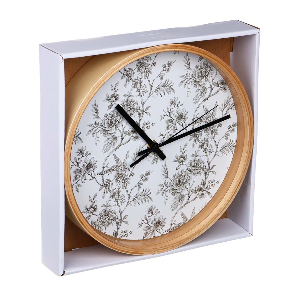 LADECOR CHRONO Часы настенные круглые, дерево, 26х26х5 см, 1xАА, арт.2-10, арт.№ 581-239