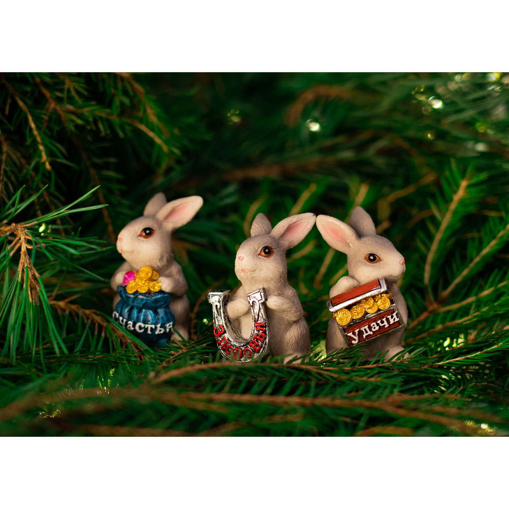 СНОУ БУМ Фигурка Символ года, 5,5 см, полистоун, 4 дизайна, арт.№ 398-451