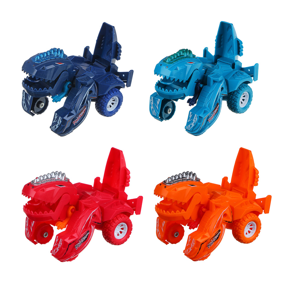 ИГРОЛЕНД Машинка инерционная "Дикие гонки", трюки, ABS, 12х5х8см, 4 дизайна, арт.№ 292-265