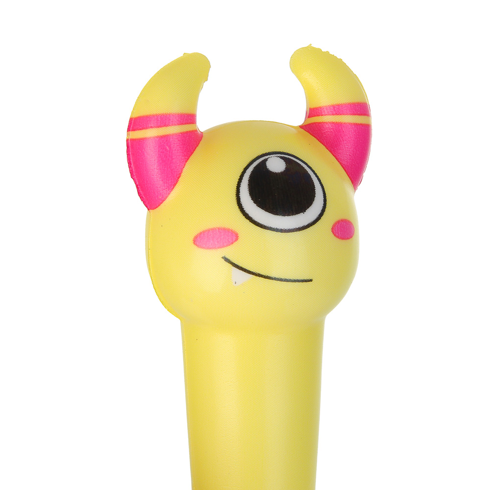 Ручка-мялка шариковая синяя, в форме монстрика, 4 дизайна, арт.№ 591-257