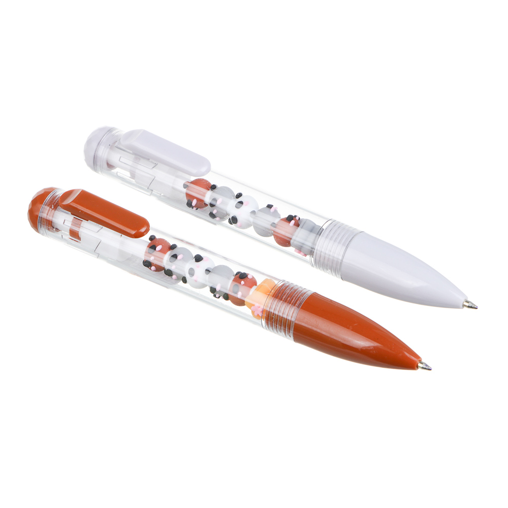 Ручка шариковая синяя, "Мишки на палочке", антистресс, чернила на масляной основе, 2 дизайна, арт.№ 591-261