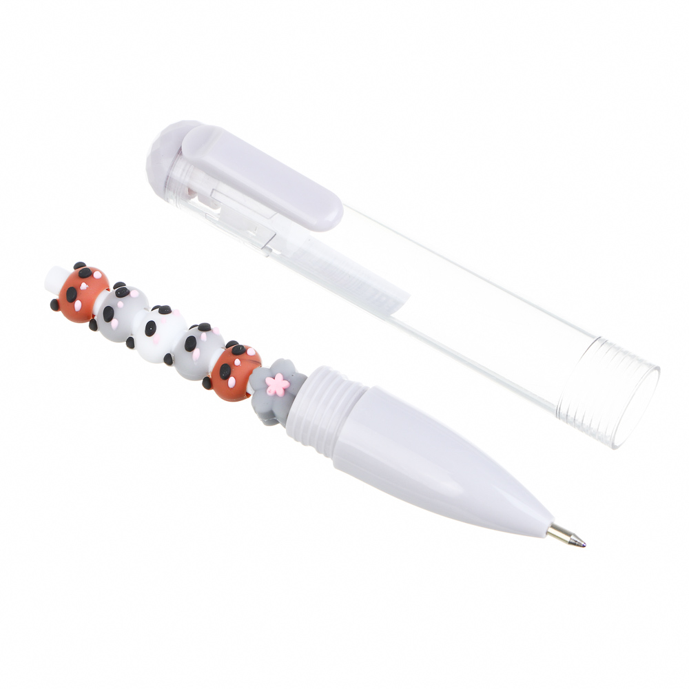 Ручка шариковая синяя, "Мишки на палочке", антистресс, чернила на масляной основе, 2 дизайна, арт.№ 591-261