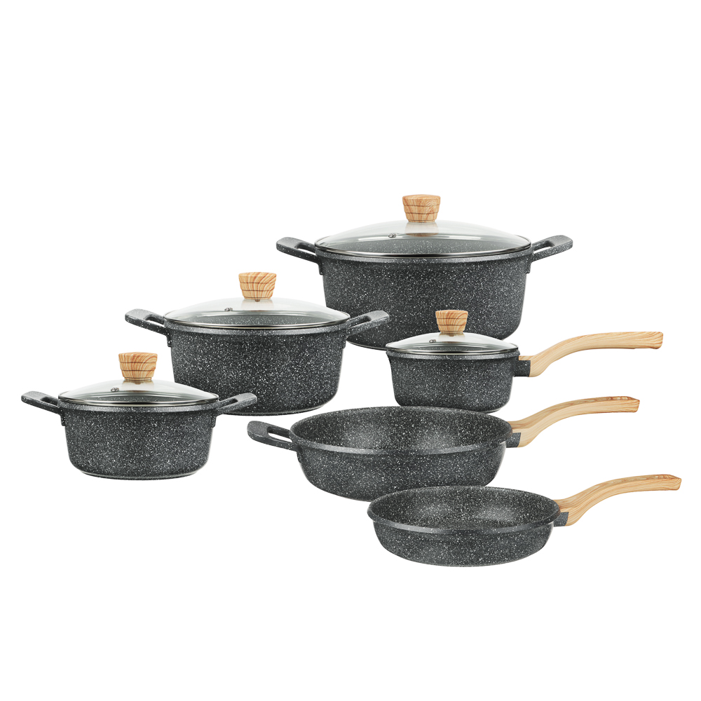 SATOSHI Брунико Наб.пос.10пр,а/пр.покр.:кастр+крышк.2,4 л; 4,3л; 6,4л ;ковш+крышк.1.4л;сков 24см;сот, арт.№ 846-719