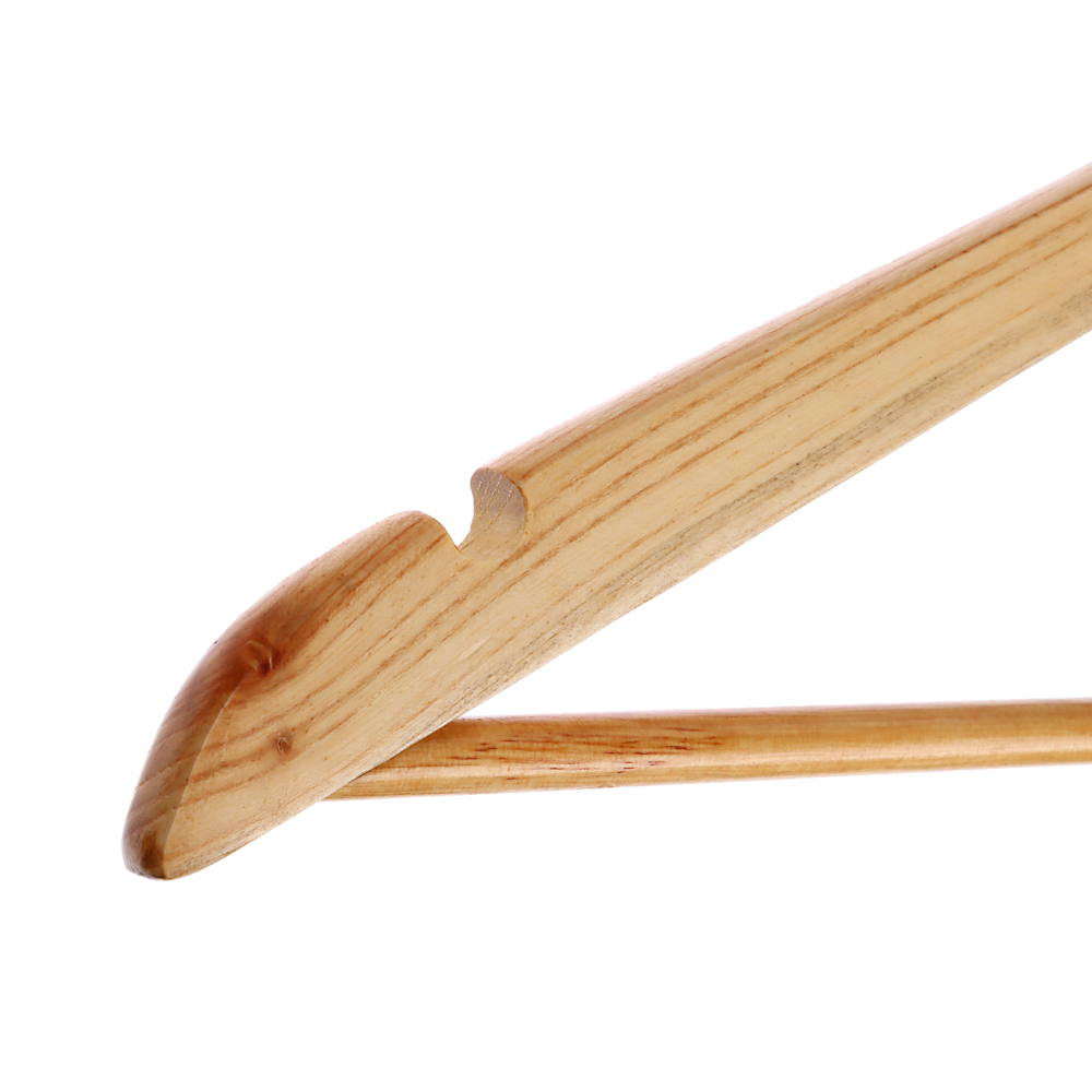 Вешалки для одежды тм VETTA, 3шт, 45см, деревянные, хром, цвет светлое дерево, арт.№ 455-052