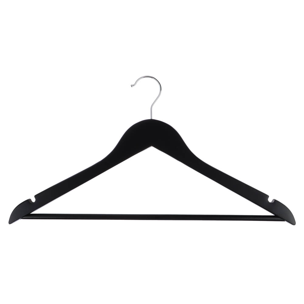 Вешалки для одежды тм VETTA, 3шт, 45см, деревянные, хром, цвет черный, арт.№ 455-056