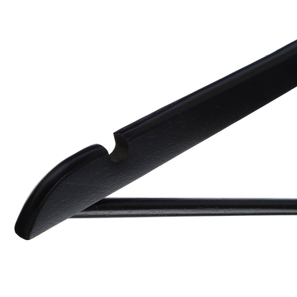 Вешалки для одежды тм VETTA, 3шт, 45см, деревянные, хром, цвет черный, арт.№ 455-056