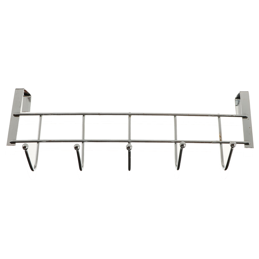 Вешалка накидная на дверь, 5 крючков, тм VETTA, 24,5х2,5х9,5 см, металл, арт.№ 639-046