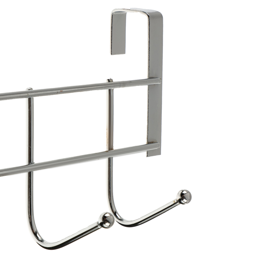 Вешалка накидная на дверь, 5 крючков, тм VETTA, 24,5х2,5х9,5 см, металл, арт.№ 639-046