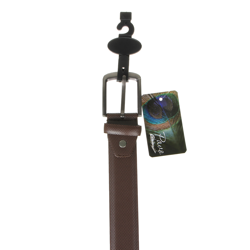 PAVO Ремень мужской, ПУ, сплав, ширина 3,3см, длина 120/130см, 2 цвета, РМ20-6, арт.№ 311-405