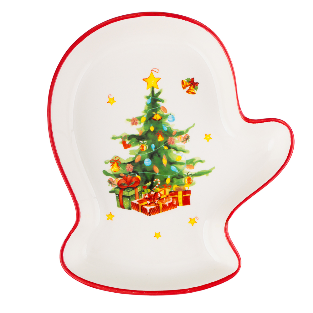 MILLIMI Лесная сказка Блюдо в форме варежки, 20х17,5х3см, керамика, арт.№ 820-879