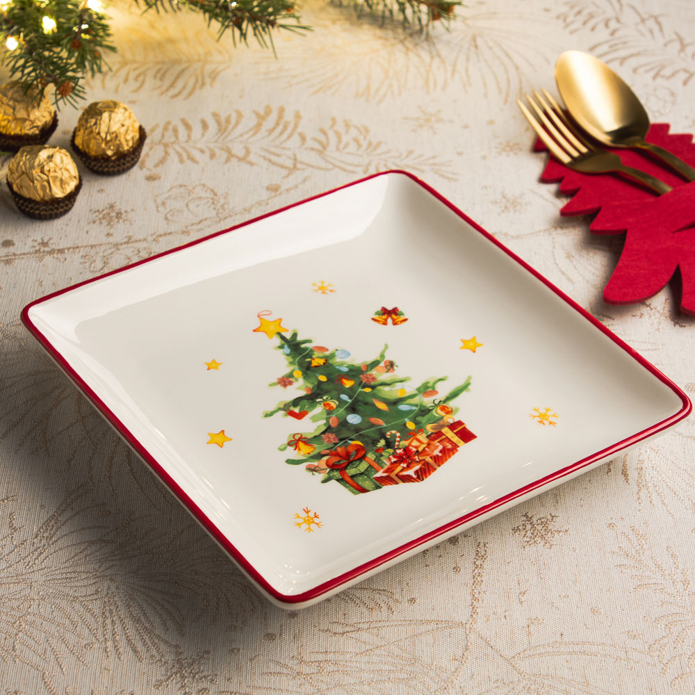 MILLIMI Лесная сказка Блюдо квадратное, 21,5х3см, керамика, арт.№ 820-883