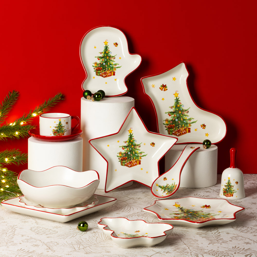 MILLIMI Лесная сказка Блюдо в форме звезды, 25х23,5х3см, керамика, арт.№ 820-884