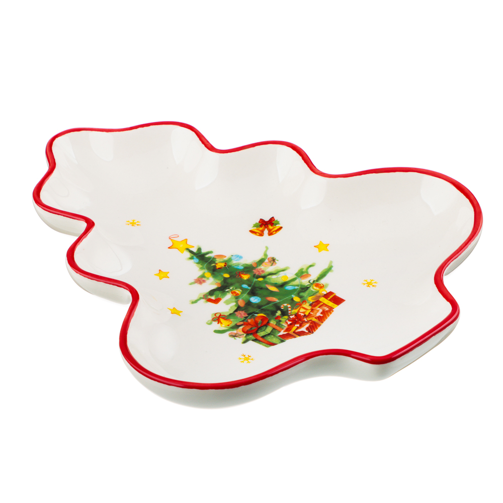MILLIMI Лесная сказка Блюдо в форме ёлки, 20,5х17,5х2,5см, керамика, арт.№ 820-885