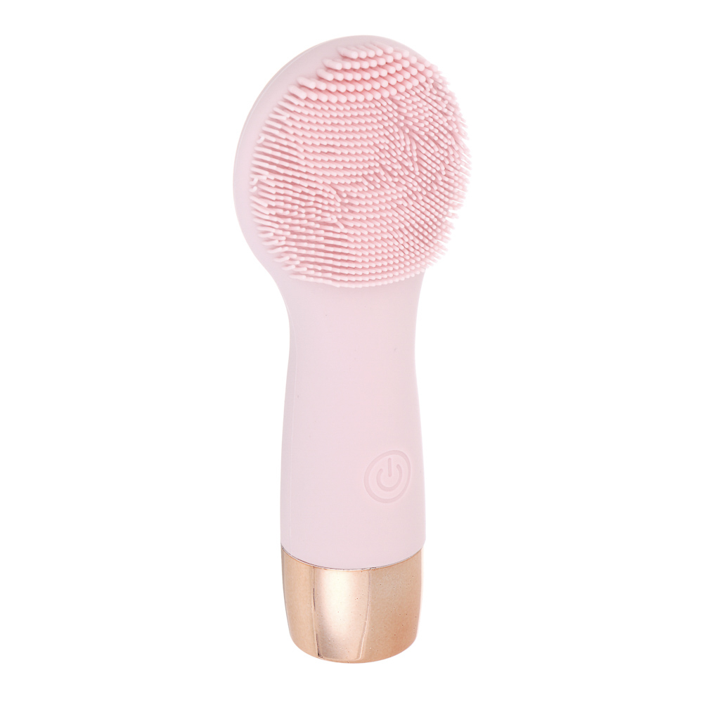 LEBEN Массажер для лица силиконовый, 2xAAA (не в компл.), влагозащита IP6, розовый, арт.№ 192-089