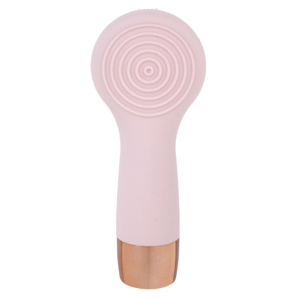 LEBEN Массажер для лица силиконовый, 2xAAA (не в компл.), влагозащита IP6, розовый, арт.№ 192-089