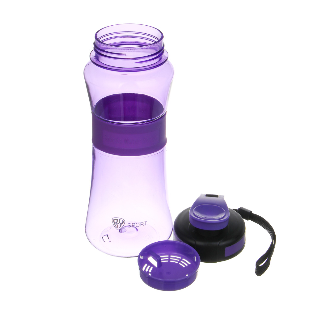 Спортивная бутылка с сеточкой тм BY SPORT, 700мл, 22х8см, силикон, PC, арт.№ 088-134