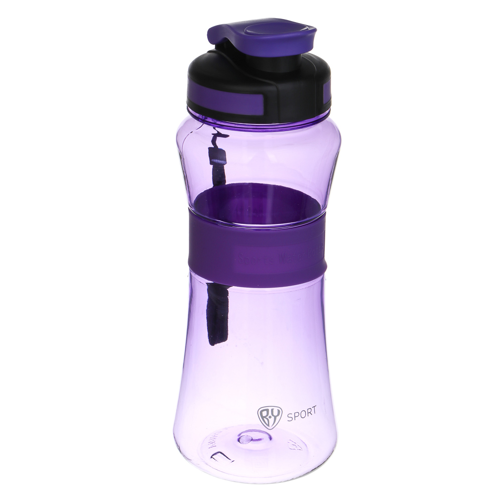 Спортивная бутылка с сеточкой тм BY SPORT, 700мл, 22х8см, силикон, PC, арт.№ 088-134