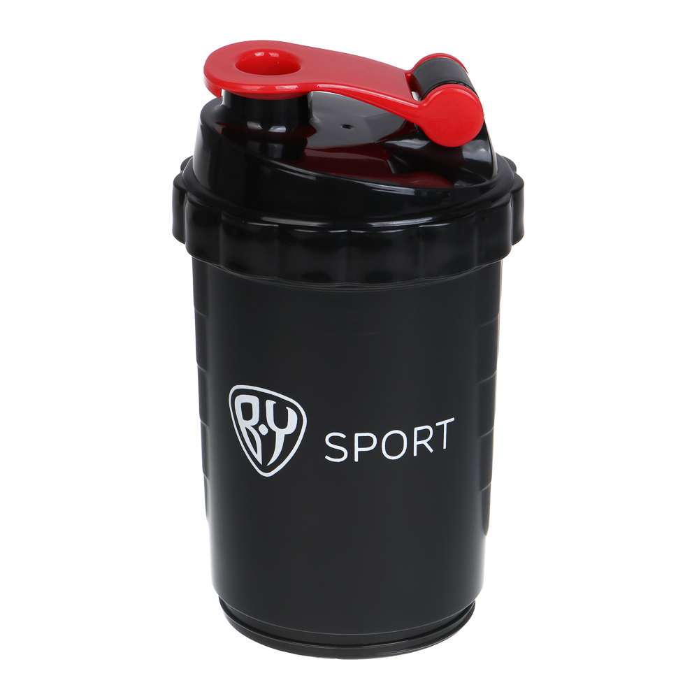 Спортивный шейкер 3 в 1, тм BY SPORT, 500мл, 25x9см, полипропилен, арт.№ 088-135