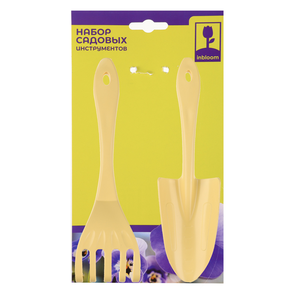 Набор садовых инструментов InGreen for Green Republic грабельки и лопатка для пересадки голубой жасм, арт.№ 182-023