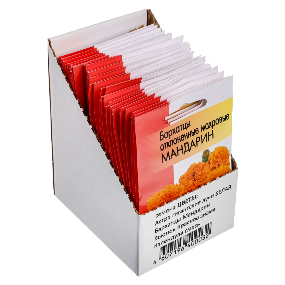 Набор семян "Цветы" в шоубоксе 40 шт, 4 вида, арт.№ 179-308