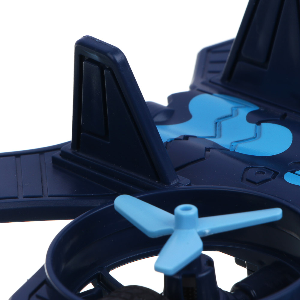 Истребитель инерционный ИГРОЛЕНД, свет, лопасти крутятся, 3хAG13, ABS, 21х15,2х6,5 см, 4 дизайна, арт.№ 292-440