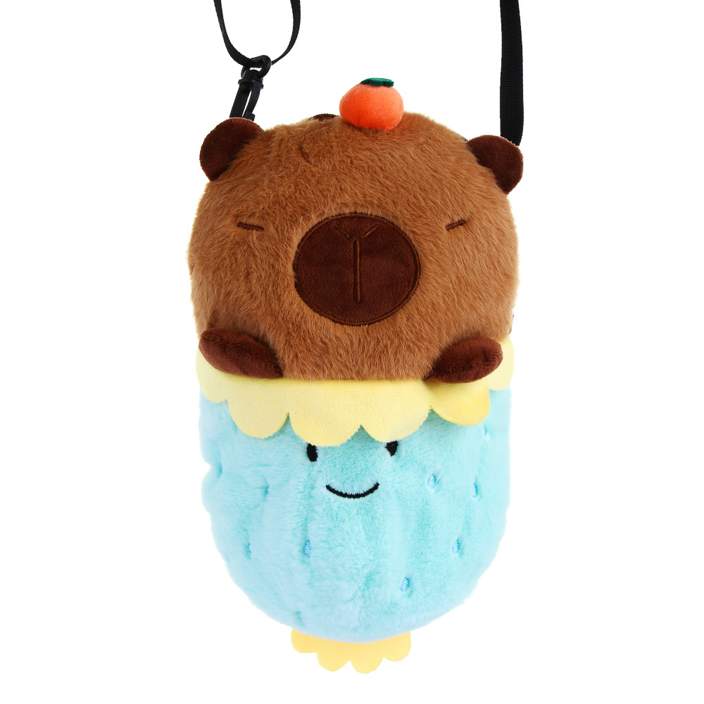 ИГРОЛЕНД Сумка детская мягкая "Капибарочка", 15х24х7 см, полиэстер, металл, 3 цвета, арт.№ 025-042