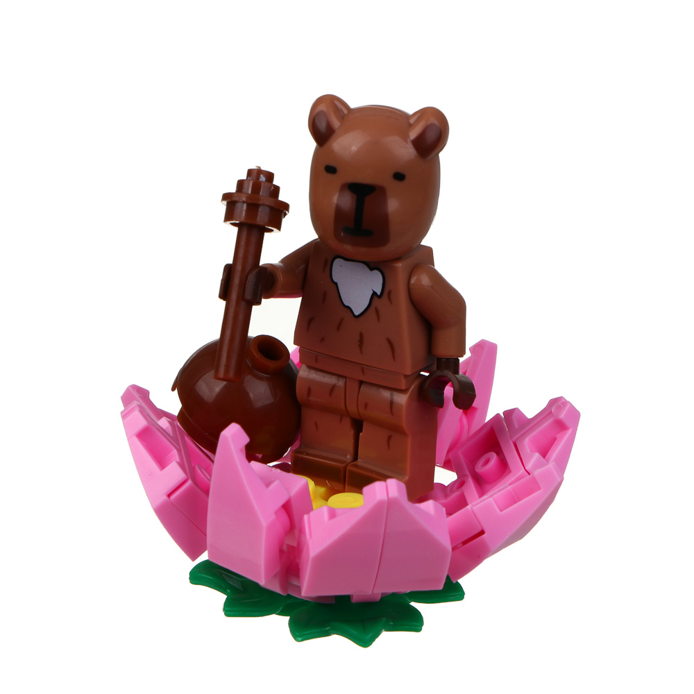 ИГРОЛЕНД Конструктор "Мир Капибарчиков", 14,5х4х9,5 см, ABS, 6 видов, арт.№ 858-067