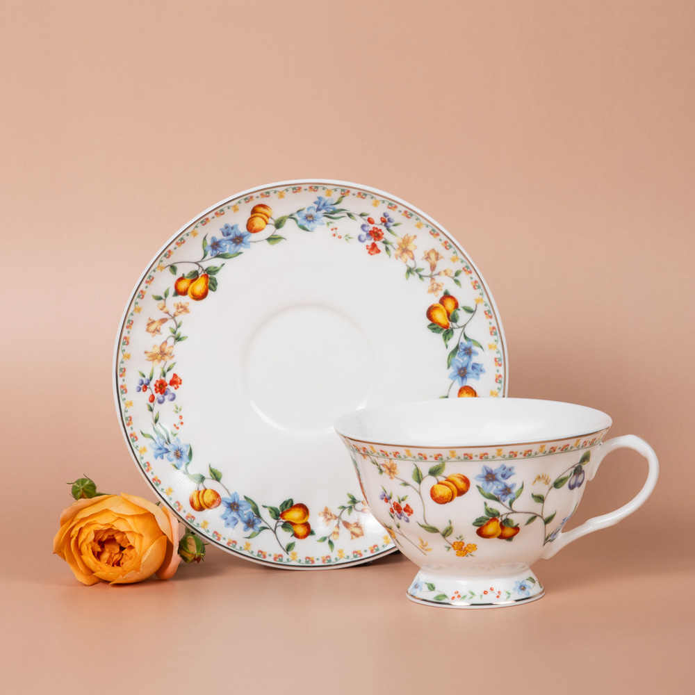 MILLIMI Виола Набор чайный 2 пр., 220мл, 15см, фарфор, арт.№ 802-492