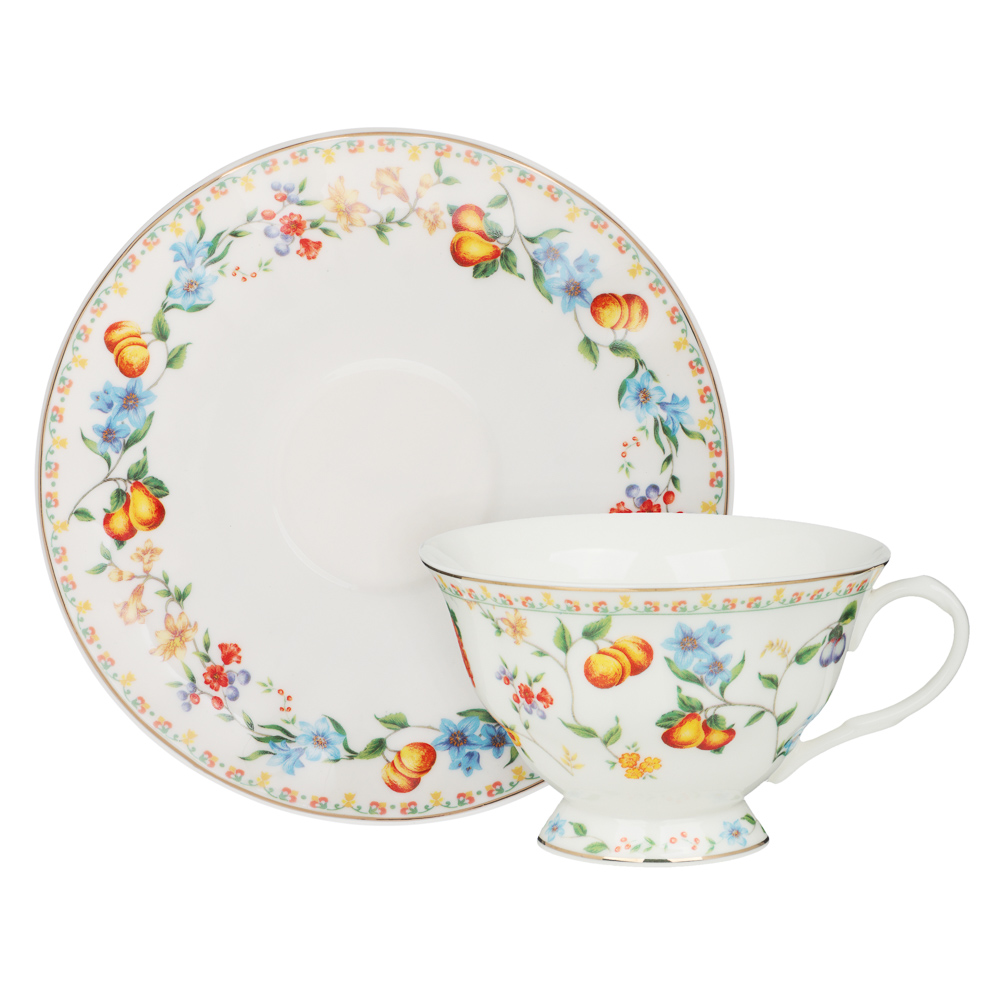 MILLIMI Виола Набор чайный 2 пр., 220мл, 15см, фарфор, арт.№ 802-492