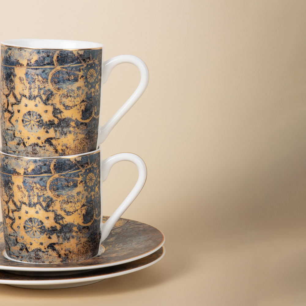 MILLIMI Деко Набор кофейный 4 пр., 100мл, 12,5см, фарфор, арт.№ 802-494