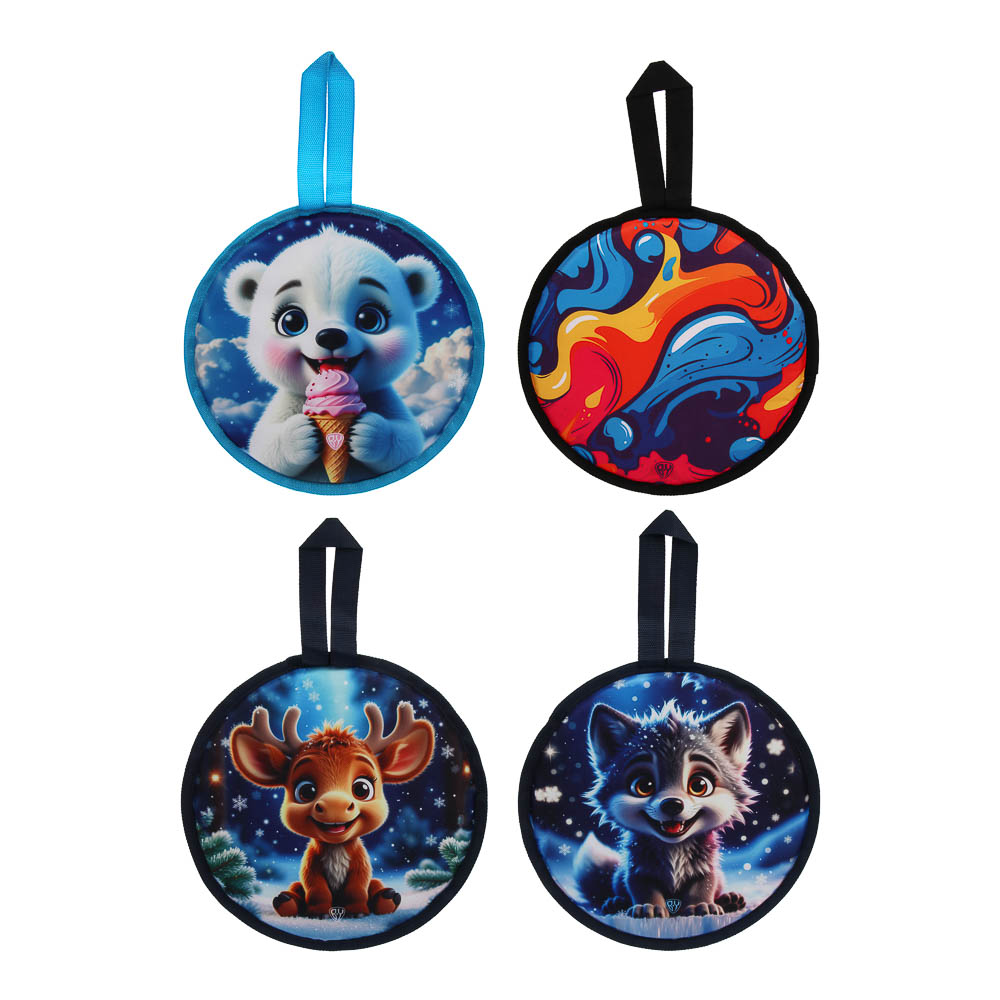 BY SPORT Ледянка мягкая, вспененная, диаметр 37см, оксфорд 600D, PVC, ППЭ, МИКС, арт.№ 077-010