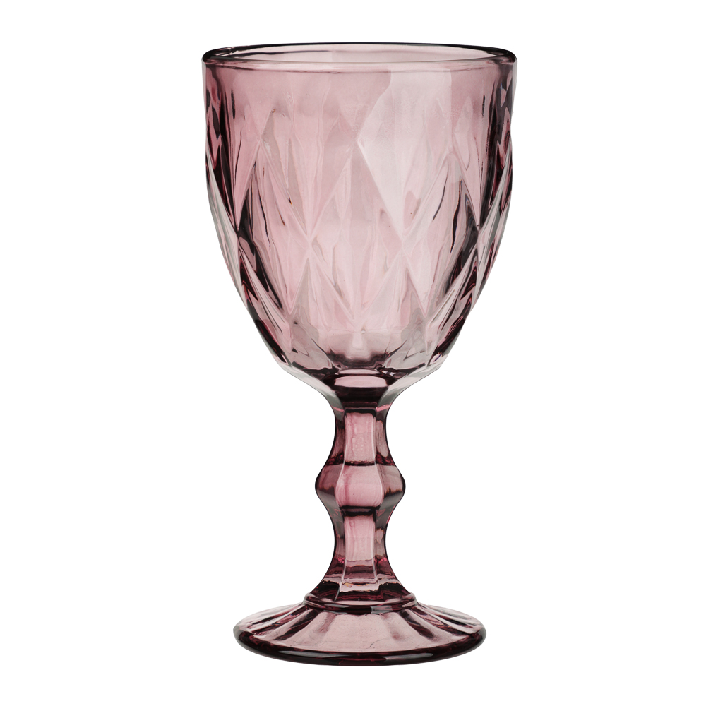 MILLIMI Бокал 320 мл, стекло, бордовый ромб, арт.№ 878-639