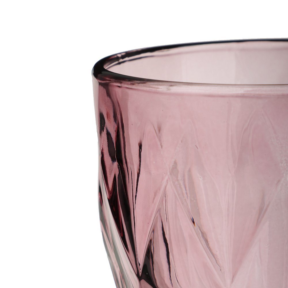 MILLIMI Бокал 320 мл, стекло, бордовый ромб, арт.№ 878-639