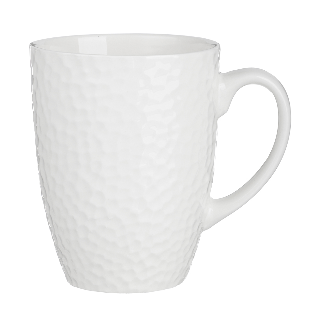 Кружка 350мл, фарфор, "Рельеф", белая, арт.№ 806-159
