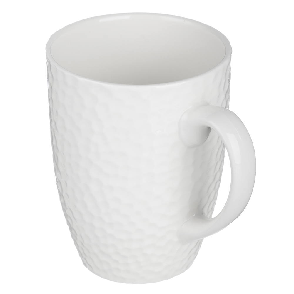 Кружка 350мл, фарфор, "Рельеф", белая, арт.№ 806-159