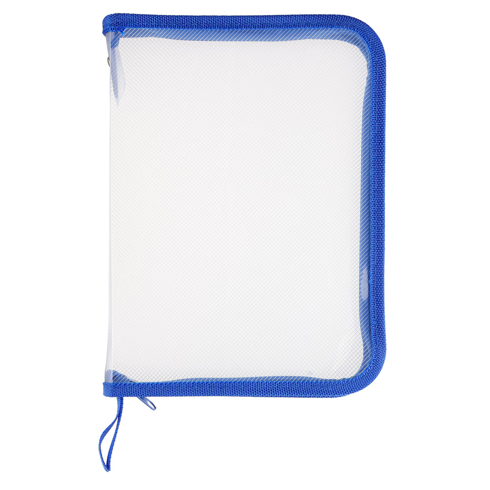 Папка для тетрадей А5, на круговой молнии, 450мкм, ПВХ, 3 цвета молнии, арт.№ 583-162