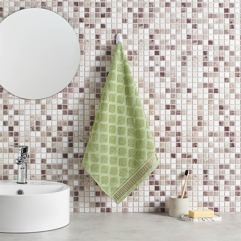 PROVANCE Эвкалипт Полотенце махровое, 100% хлопок, 50х90см, 420гр/м, зеленый, арт.№ 484-150