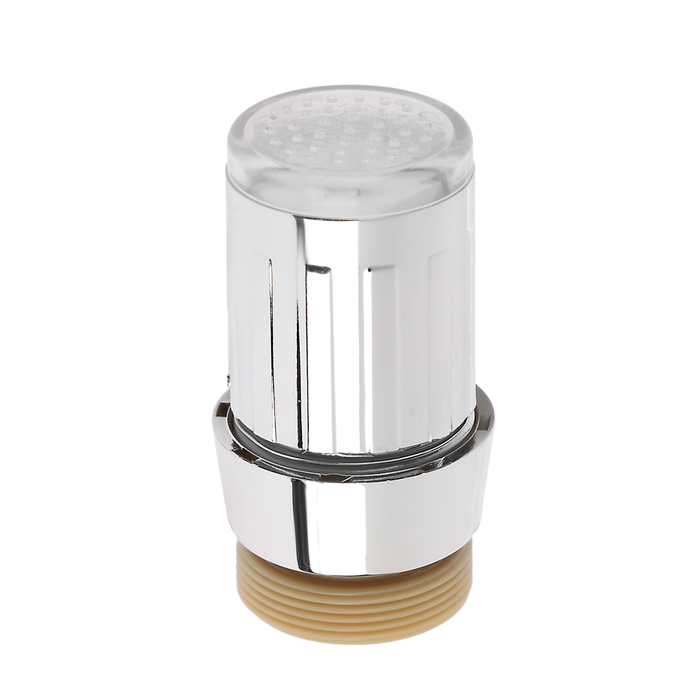 Аэратор-насадка для смесителя, LED, 3 цвета, пластик, хром, арт.№ 565-142