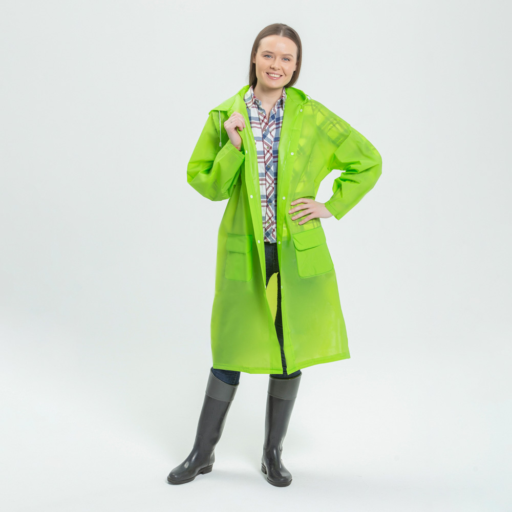 INBLOOM Дождевик с кнопками 64х110см, EVA 140 мкм, 5 цветов, арт.№ 188-077