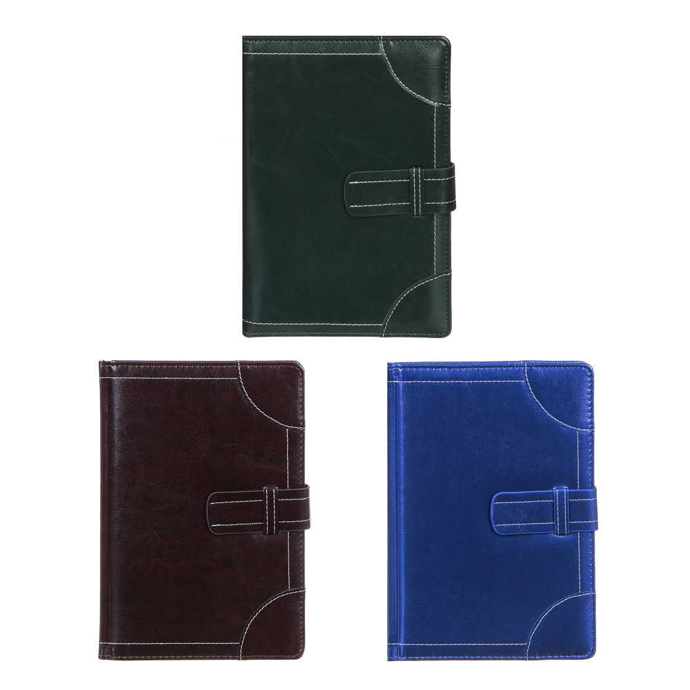 Ежедневник недатир."Брутал" А5, 320стр, тв.обл.с поролоном, накл.углы, прошивка, хлястик, ПУ, 3 цв., арт.№ 572-065