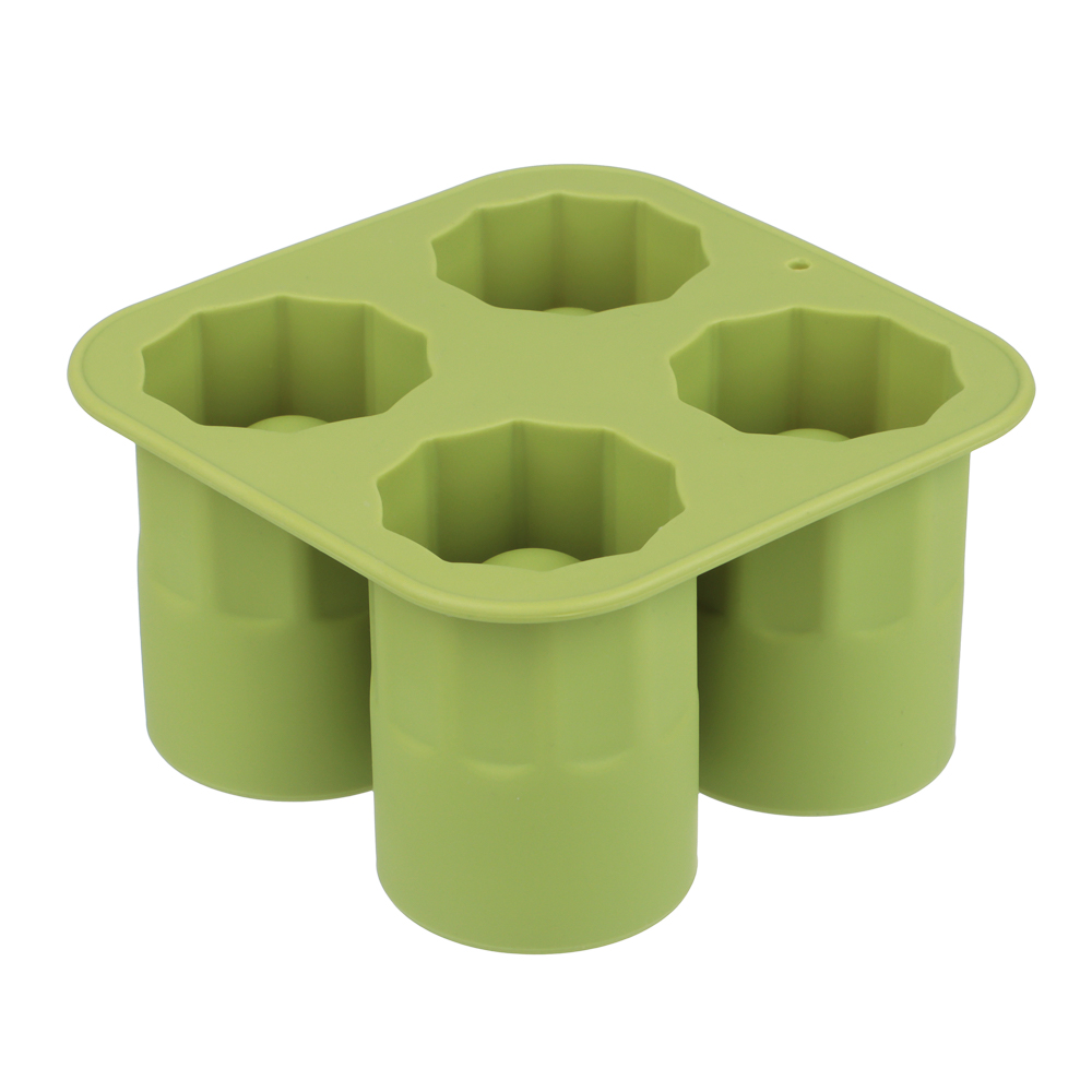 VETTA Форма силиконовая для льда 4 ячейки 12,5х12,5х7см, "Рюмка", 3 цвета, арт.№ 856-209