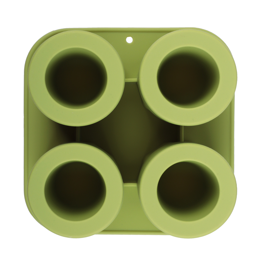 VETTA Форма силиконовая для льда 4 ячейки 12,5х12,5х7см, "Рюмка", 3 цвета, арт.№ 856-209