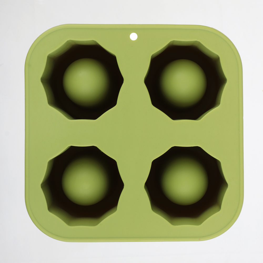 VETTA Форма силиконовая для льда 4 ячейки 12,5х12,5х7см, "Рюмка", 3 цвета, арт.№ 856-209